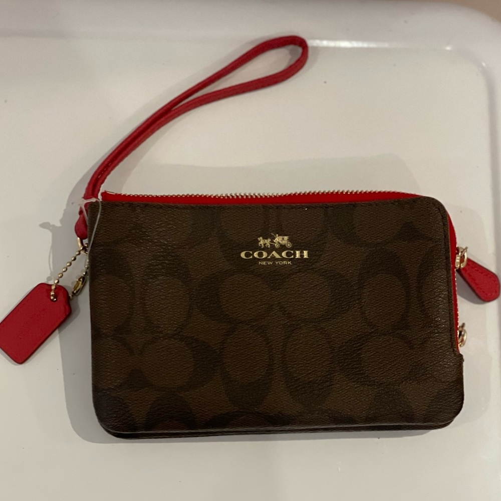 Coach Leather Wristlet